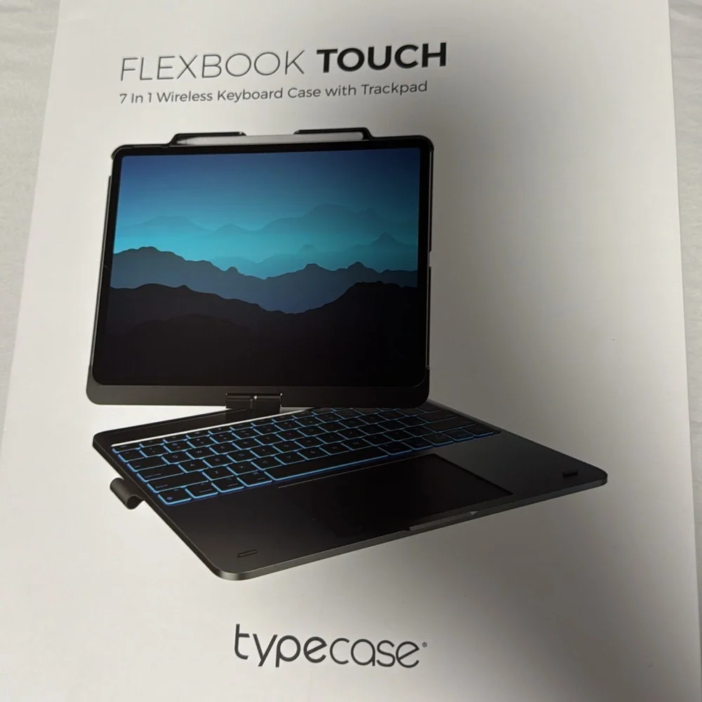 Gold and White Tablet Keyboard with Detachable Design